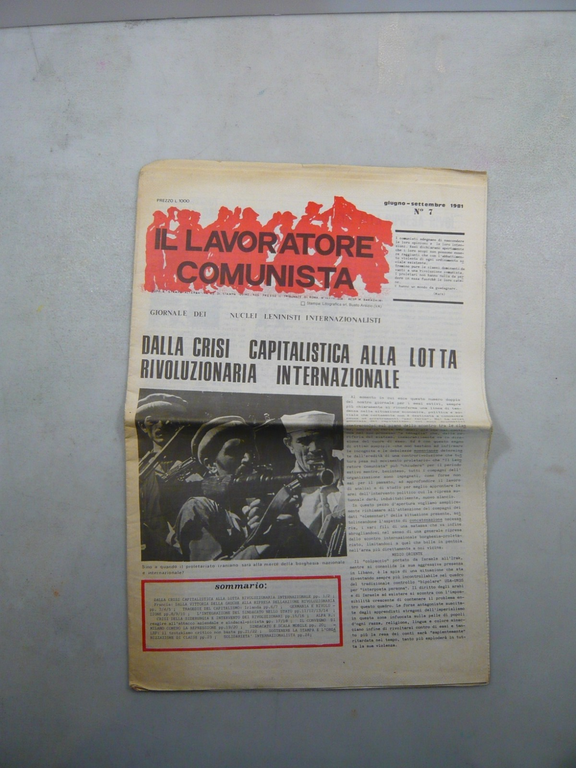 IL LAVORATORE COMUNISTA.GIORNALE DEI NUCLEI LENINISTI INTERNAZIONALISTI,1981 | Immagine Gallery 3
