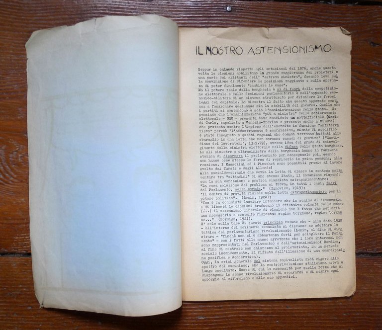 IL LENINISTA 25-5-1979.NUCLEO COM.INT.PARTITO E CLASSE[Partito Comunista Int.