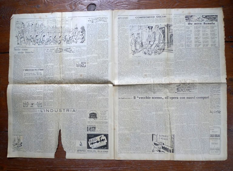 IL MERLO GIALLO.DISINTEGRATORE DEL MALCOSTUME POLITICO 1948-49[SATIRA,A.GIANNINI