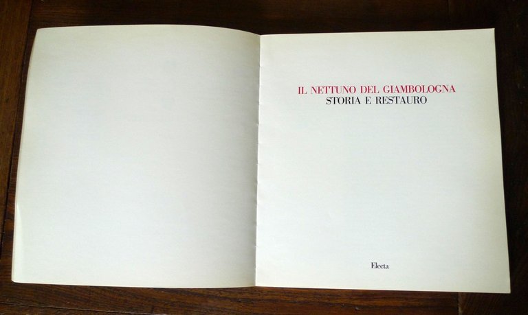 IL NETTUNO DEL GIAMBOLOGNA.STORIA E RESTAURO,1989 Electa[storia arte,Bologna