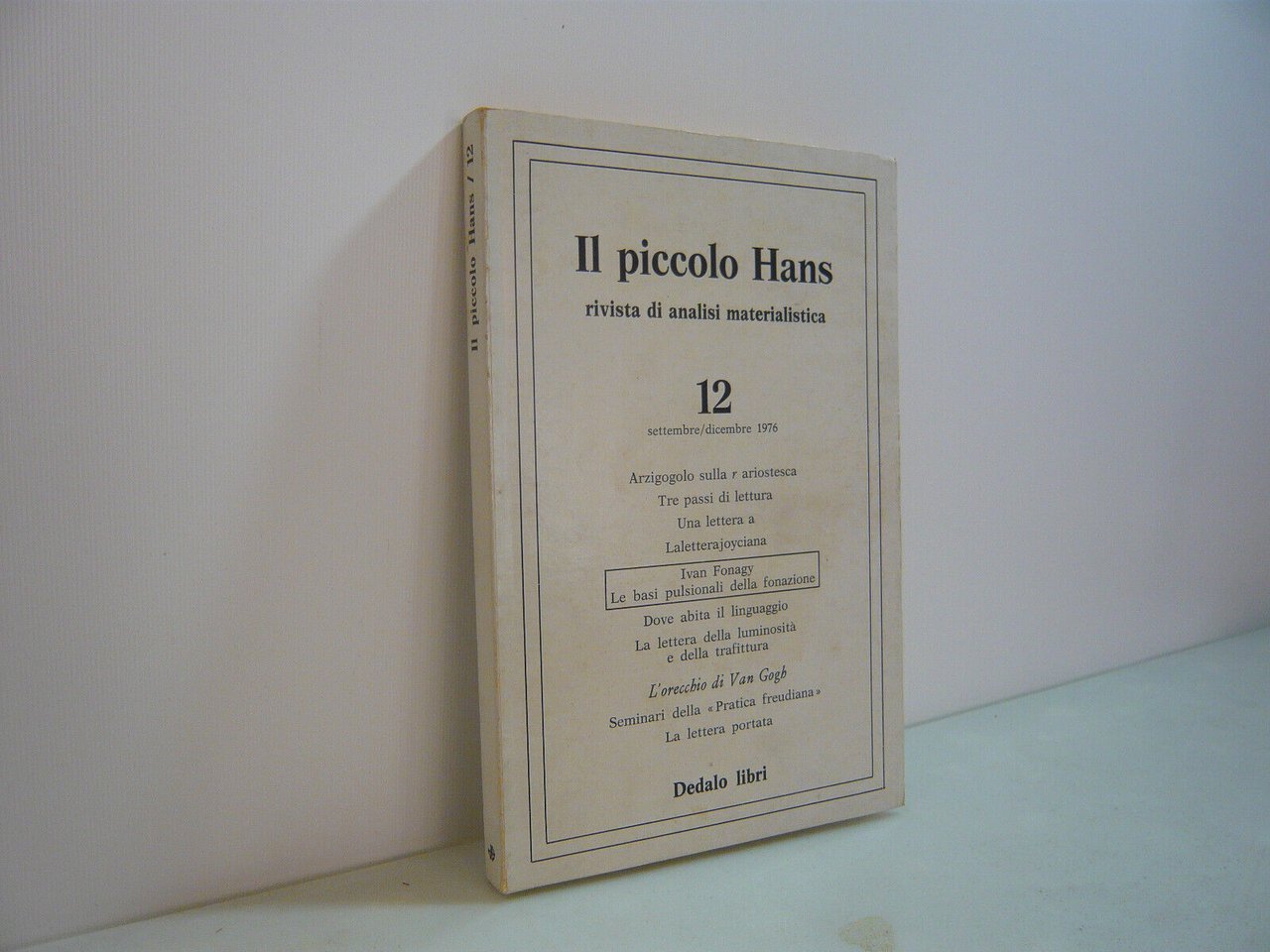 IL PICCOLO HANS.Rivista trimestrale di analisi materialistica. N. 12, 1976