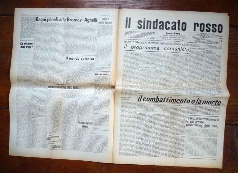 IL PROGRAMMA COMUNISTA ORGANO DEL PCInt n.12 30 giugno 1970[comunismo,Bordiga