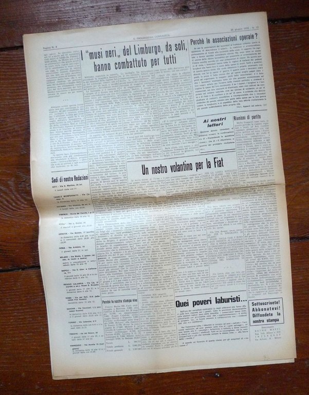 IL PROGRAMMA COMUNISTA ORGANO DEL PCInt n.12 30 giugno 1970[comunismo,Bordiga