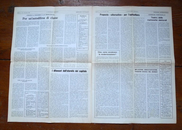 IL PROGRAMMA COMUNISTA ORGANO DEL PCInt n.20 25 ottobre 1980[comunismo,Bordiga