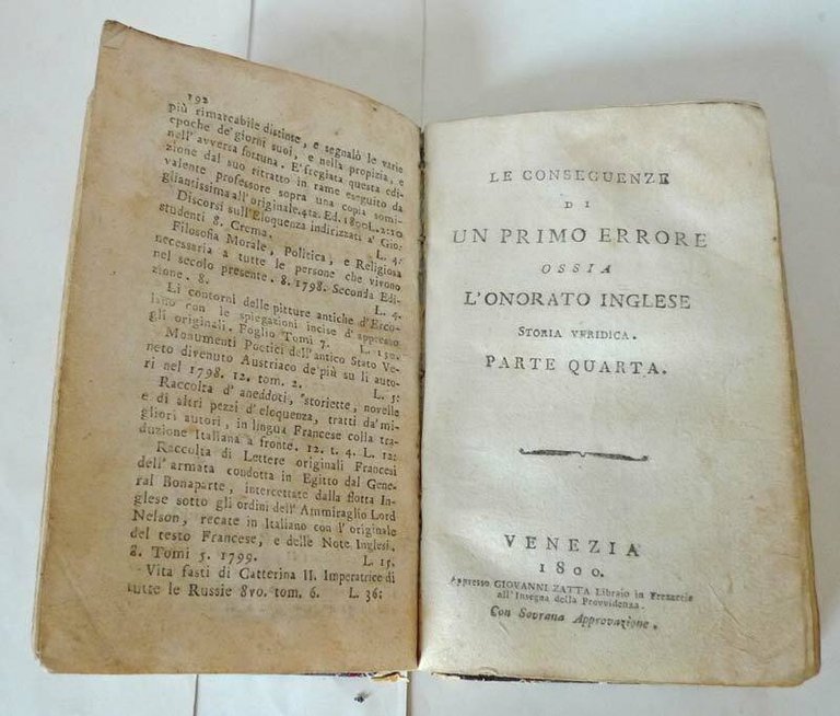IL QUADRO DEL CUORE UMANO,tomo III,IV,1800 Venezia,Giovanni Zatta[novelle