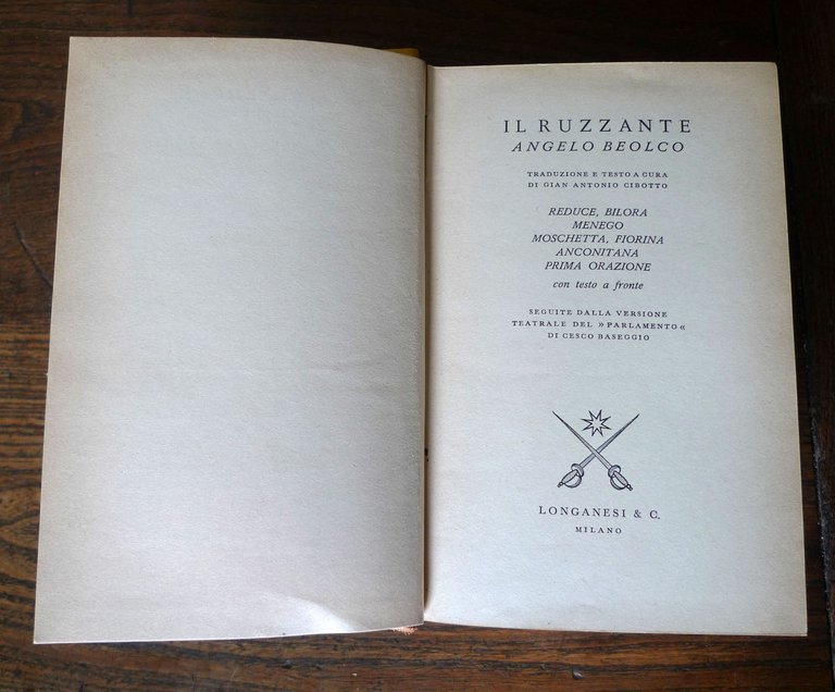 IL RUZZANTE,COMMEDIE,'58 Longanesi[teatro,REDUCE,BILORA,MENEGO,MOSCHETTA,FIORINA | Immagine Gallery 2