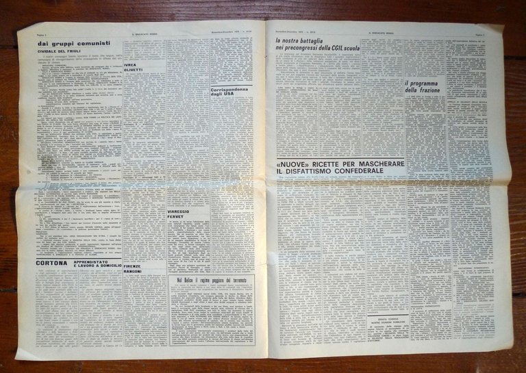 IL SINDACATO ROSSO(SPARTACO)n.29-30 1970[PCInt,Bordiga,comunismo