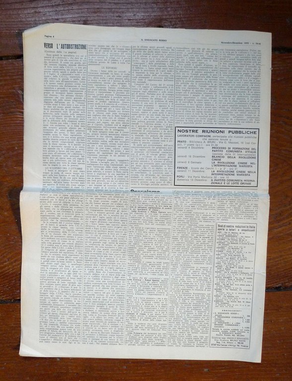 IL SINDACATO ROSSO(SPARTACO)n.29-30 1970[PCInt,Bordiga,comunismo