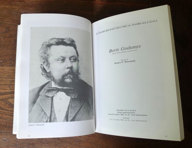IL TEATRO BOLSCIOJ DELL'URSS AL TEATRO ALLA SCALA,1989[opera lirica,Musorgskij