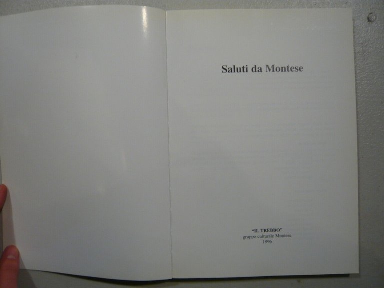Il Trebbo Gruppo culturale Montese, SALUTI DA MONTESE, 1996[storia locale