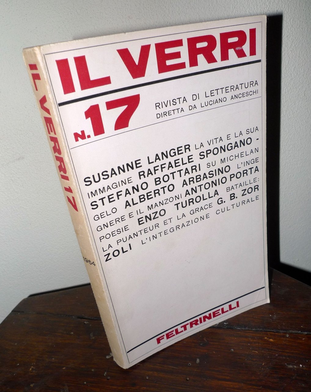 IL VERRI 17 1964.RIVISTA DI LETTERATURA.dir:L.Anceschi,Feltrinelli[Antonio Porta | Immagine principale