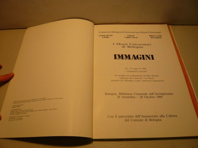 IMMAGNI.I musei universitari a Bologna, 1989[Consorzio Bologna la Dotta