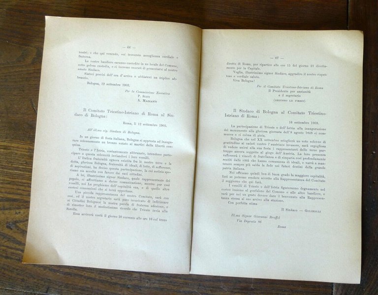 INAUGURAZIONE DEL MONUMENTO AI CADUTI DELL'8 AGOSTO 1848,Bologna 1904[STORIA