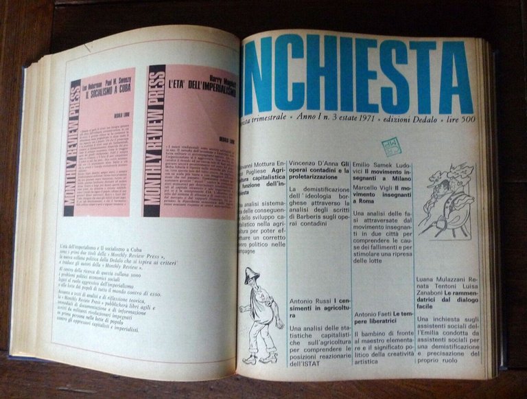INCHIESTA.Rivista trimestrale di ricerca e pratica sociale.Annata 1971-72,Dedalo