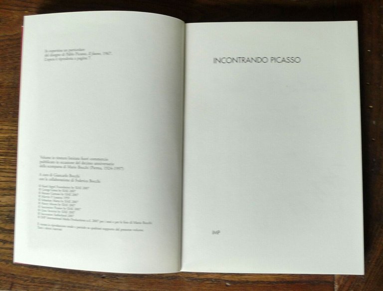 INCONTRANDO PICASSO.POUR MARIO BOCCHI,2007 IMP[arte,ed.limitata fuori commercio