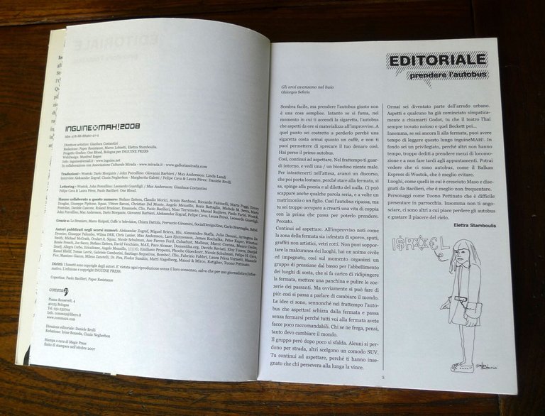 INGUINE MAH! 2008.FRONTIERE,Comma 22[fumetti,John Porcellino,Gianluca Costantini