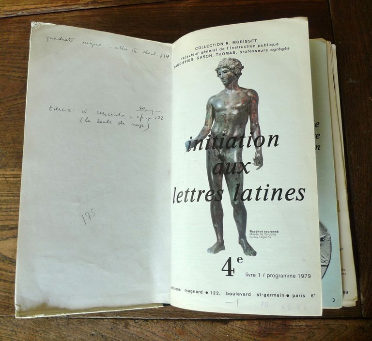 INITIATION AUX LETTRES LATINES 4e.Livre 1/Programme 1979[CORSO LATINO | Immagine Gallery 2