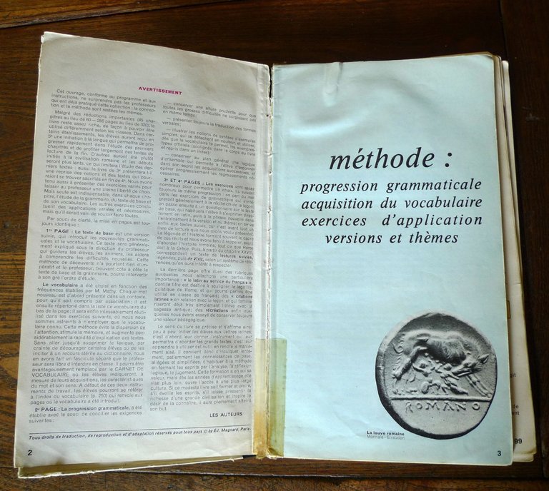 INITIATION AUX LETTRES LATINES 4e.Livre 1/Programme 1979[CORSO LATINO | Immagine Gallery 3