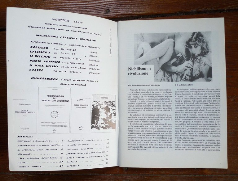 INSURREZIONE[n.3]1980.Numero unico.Renato Varani[autonomia,situazionismo,Crepax | Immagine Gallery 2