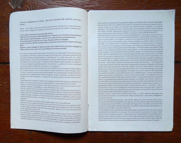 INTERVISTA A ORESTE SCALZONE,1992 Coll.ICARO,Terni[AMNISTIA DETENUTI POLITICI | Immagine Gallery 3