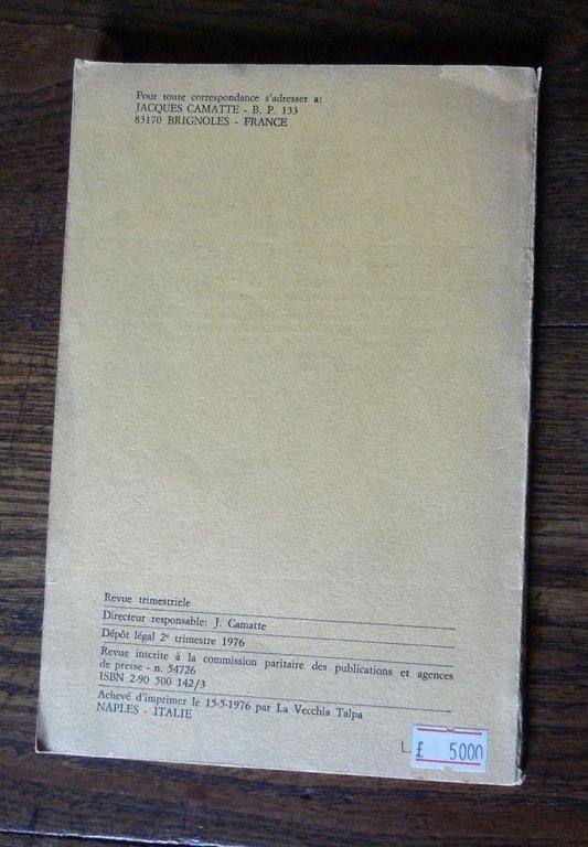 INVARIANCE A.IX-Série III n.1 1976[Giorgio Cesarano,politica,Bordiga