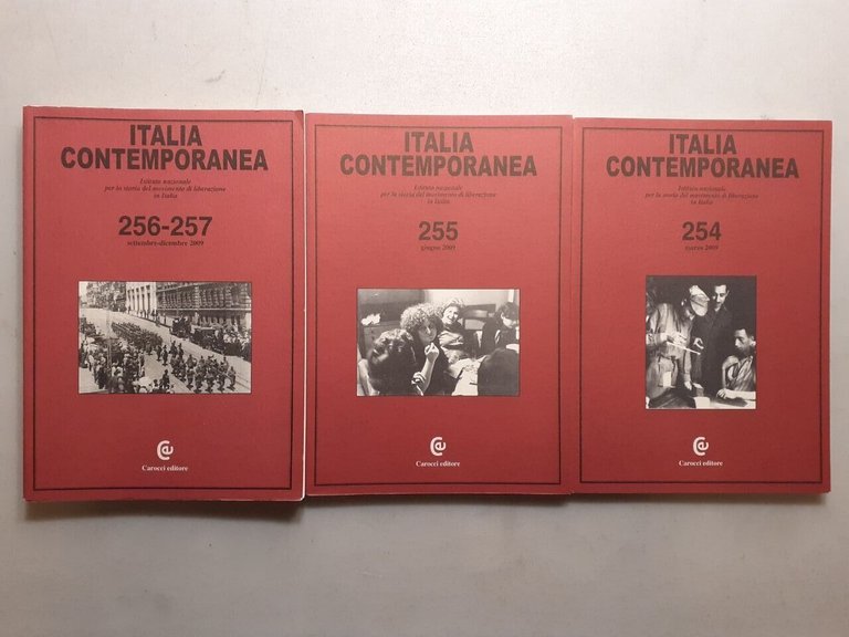 ITALIA CONTEMPORANEA 2009 completa,Carocci[movimento di liberazione in Italia
