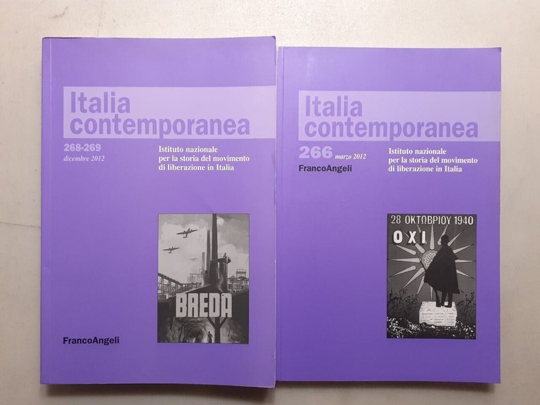ITALIA CONTEMPORANEA 2012 (manca 267)[movimento di liberazione in Italia