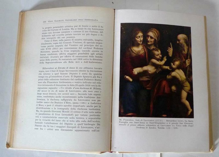 ITINERARIO PER IL VISITATORE DELLA BIBLIOTECA AMBROSIANA,PINACOTECA,1951 Hoepli
