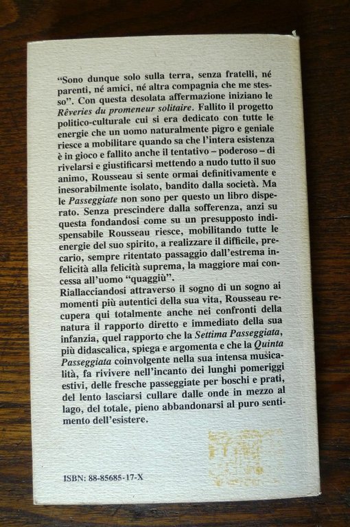 J.J. Rousseau,PASSEGGIATE,1986 Tranchida[FILOSOFIA