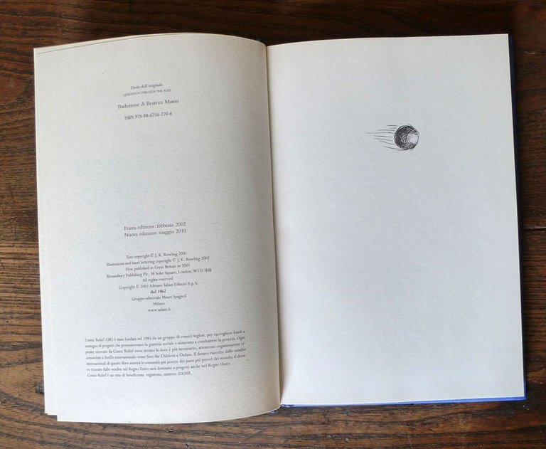J.K.Rowling,IL QUIDDITCH ATTRAVERSO I SECOLI,2010 Salani[Harry Potter