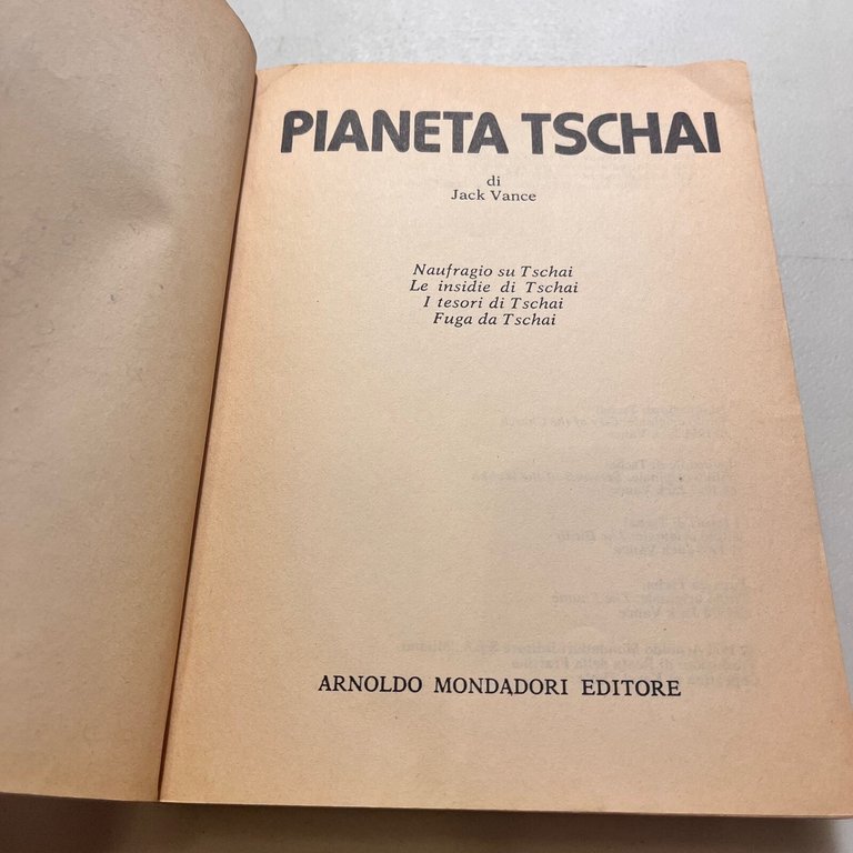 Jack Vance,PIANETA TSCHAI,Mondadori 1977[Urania,fantascienza