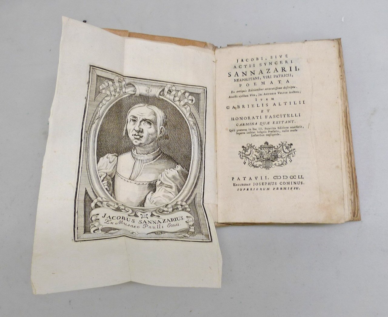 JACOPO SANNAZARO,POEMATA,1751 Cominus,Padova[poesia,De partu virginis,Sannazzaro