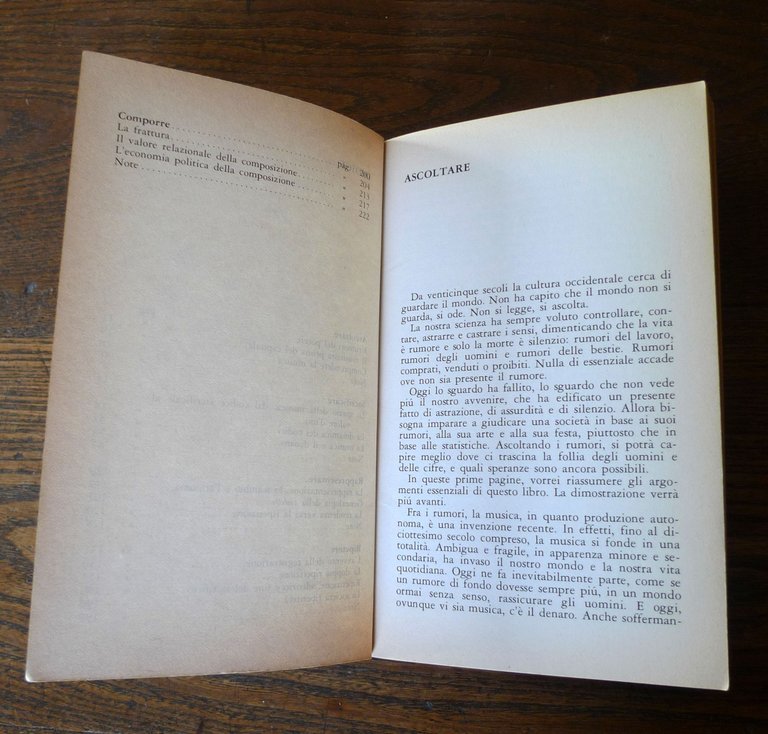 Jacques Attali,RUMORI.Saggio sull'economia politica della musica,1978 Mazzotta