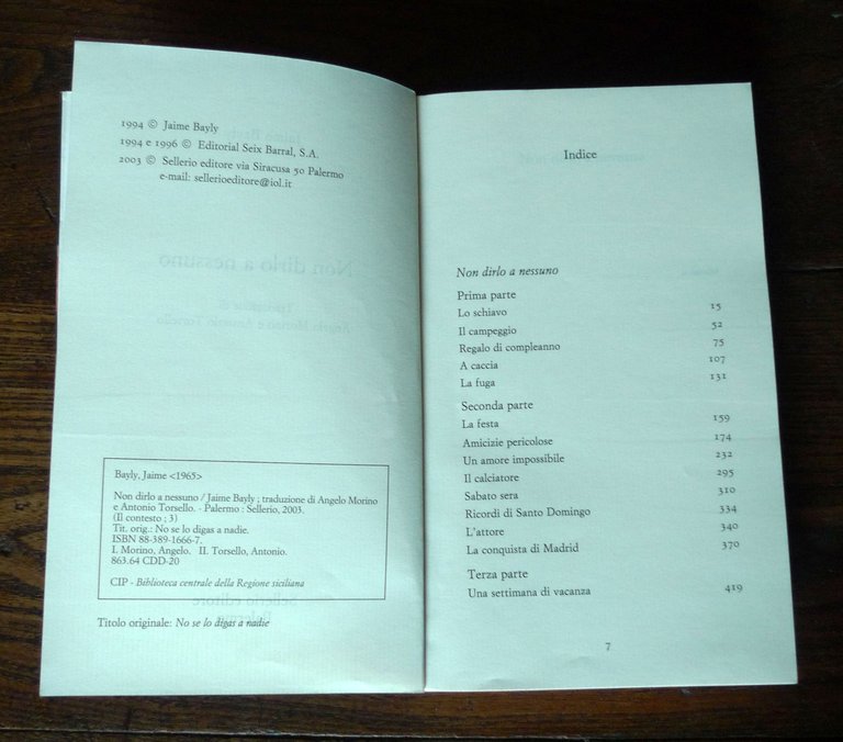 Jaime Bayly,NON DIRLO A NESSUNO,2003 Sellerio