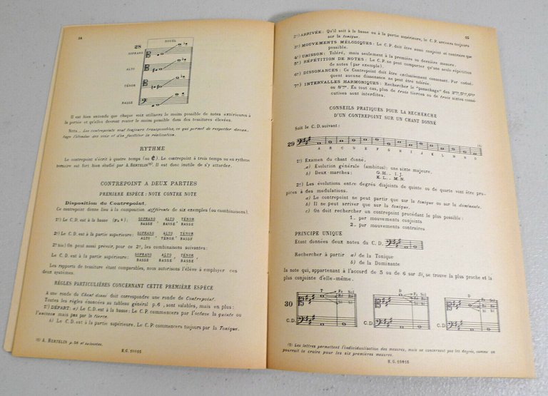 Jean Douël,TRAITÉ ÉLÉMENTAIRE DE CONTREPOINT COMPARÉ,1954 Gallet[musicologia
