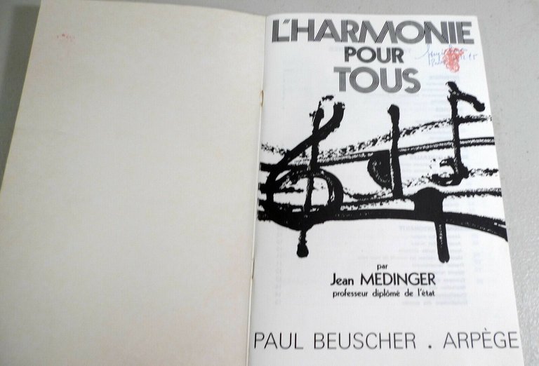 Jean Medinger,L’HARMONIE POUR TOUS,Beuscher[musica,musicologia