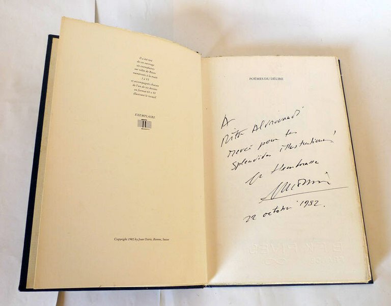 JEAN OSIRIS,POÈMES DU DÉLIRE,1982 ANDRÉ DE RACHE[poesia,illustrazioni Aldrovandi