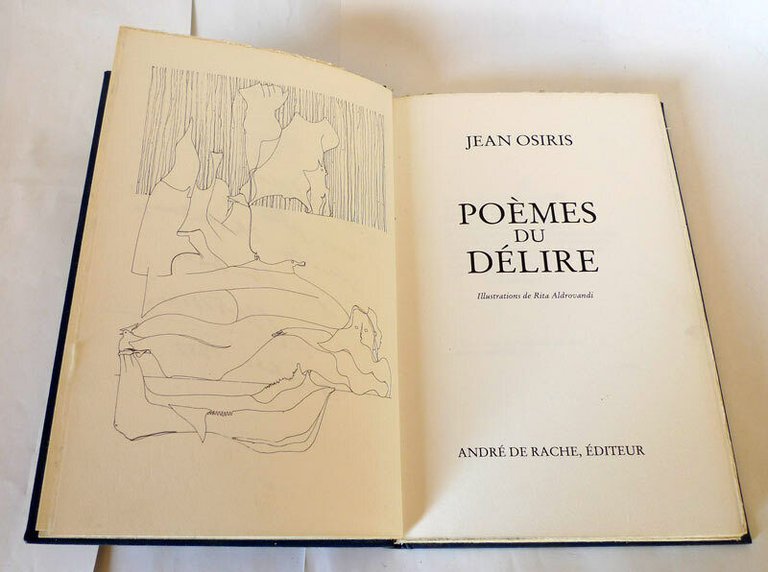 JEAN OSIRIS,POÈMES DU DÉLIRE,1982 ANDRÉ DE RACHE[poesia,illustrazioni Aldrovandi