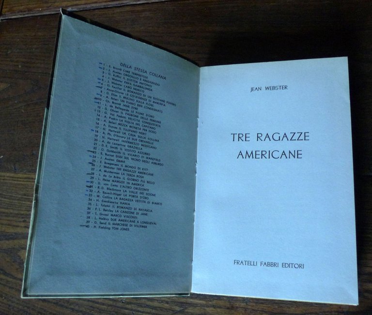 Jean Webster,TRE RAGAZZE AMERICANE,1972 Fabbri,I "DARLING" n.26