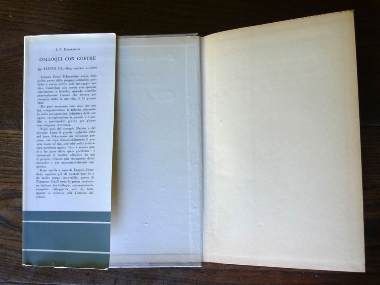 Johann P.Eckermann,COLLOQUI CON GOETHE,1947 Sansoni[critica letteraria,biografia | Immagine Gallery 2