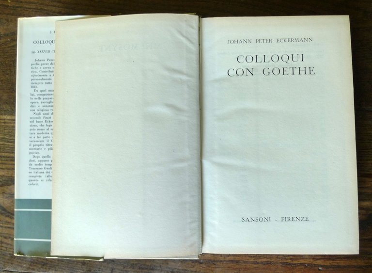 Johann P.Eckermann,COLLOQUI CON GOETHE,1947 Sansoni[critica letteraria,biografia | Immagine Gallery 3
