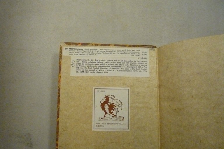 Johannis Freind,HISTORIA MEDICINAE A GALENI TEMPORE, Coleti,Venezia 1735
