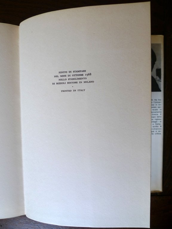 John Fowles, IL MAGO, 1969 Rizzoli, prima edizione
