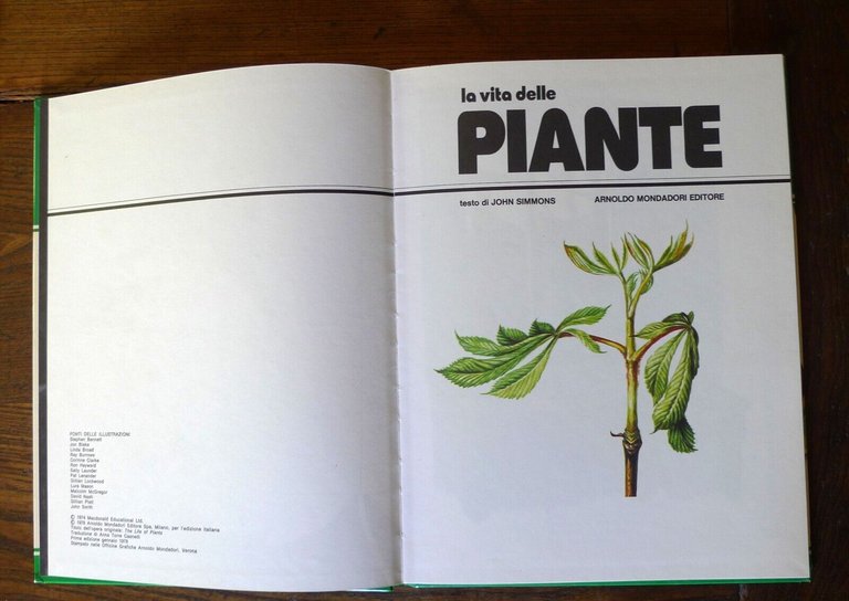 John Simmons,LA VITA DELLE PIANTE,1978 Mondadori I^ed[per ragazzi