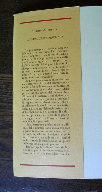 Johnson,IL CARATTERE SIMBIOTICO,1994 Astrolabio-Ubaldini[psicologia del profondo
