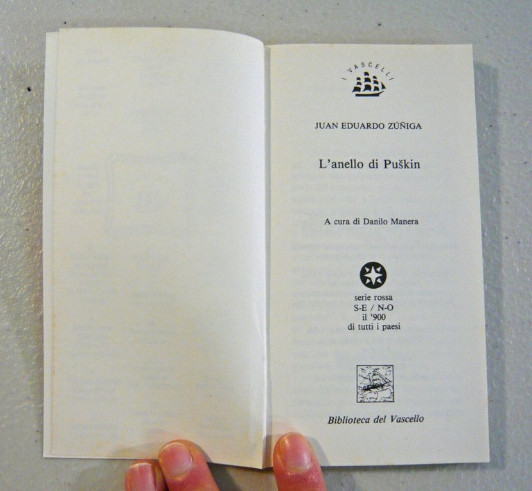 Juan Eduardo Zuniga,L’ANELLO DI PUSKIN,1994 Biblioteca del Vascello