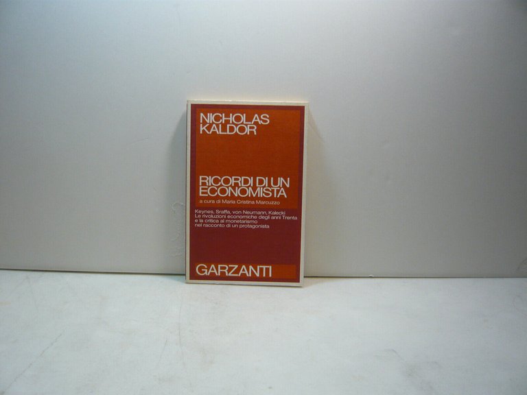 Kaldor,RICORDI DI UN ECONOMISTA,Milano,1986[critica economica | Immagine Gallery 1