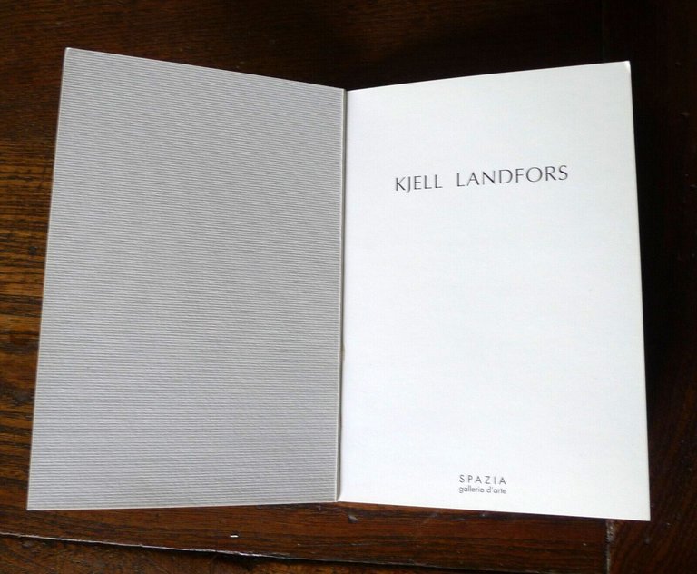 KJELL LANDFORS.SPAZIA Galleria d'arte[contemporanea,catalogo