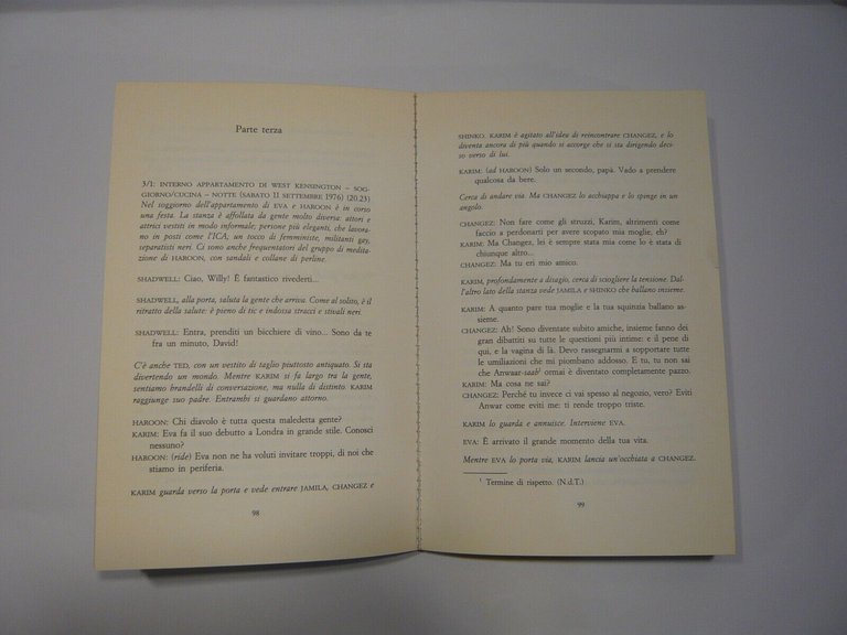 Kureishi,Michell IL BUDDA DELLE PERIFERIE, Bompiani 1993[cinema