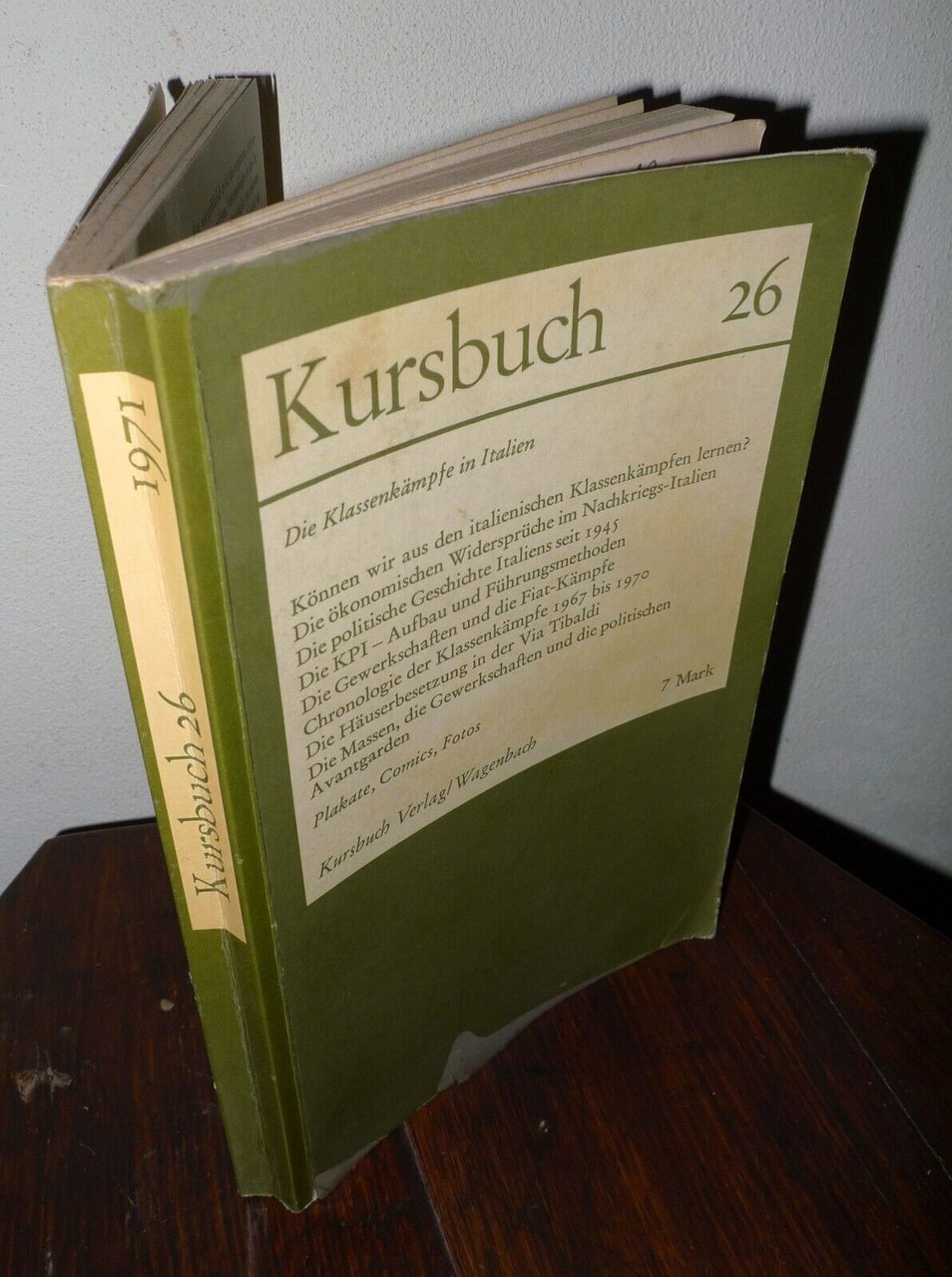 KURSBUCK 26 1971.DIE KLASSENKÄMPFE IN ITALIEN[Enzensberger,ITALIA,LOTTA CLASSE